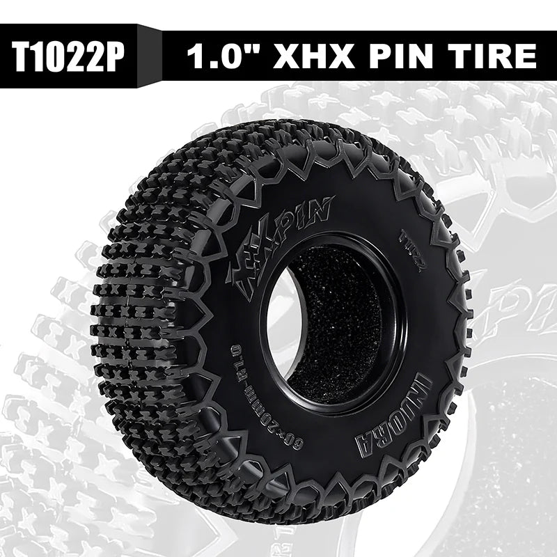 INJORA 1.0" 60*20mm XHX Pin Tires (T1022P)