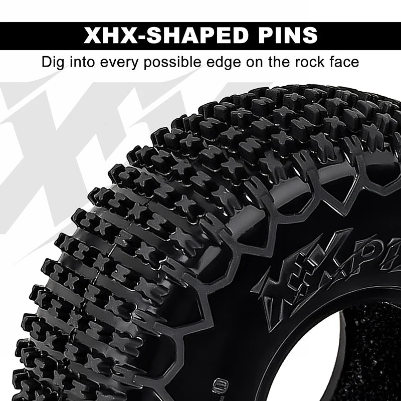 INJORA 1.0" 60*20mm XHX Pin Tires (T1022P)
