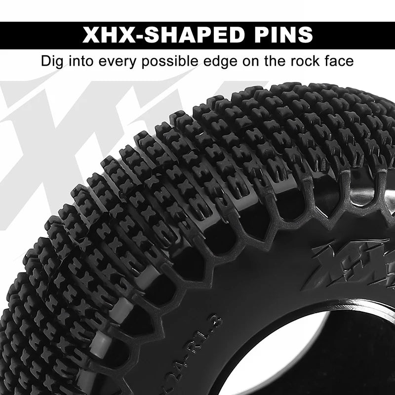 INJORA 1.3" 72*24mm XHX Pin Tires (T1321)