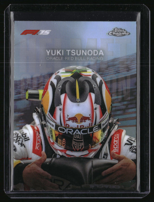 2025 Topps Chrome Formula 1 #HC-3 Yuki Tsunoda Helmet Collection