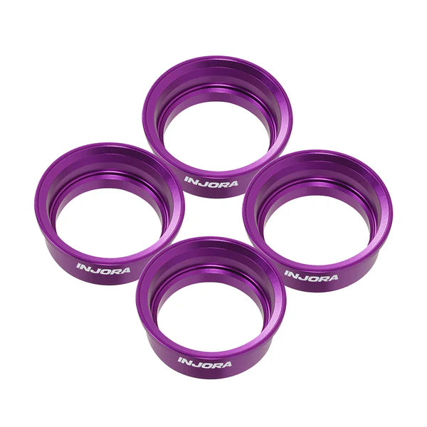 INJORA 4pcs Aluminum Wheel Barrels for 1.0" ModuWheel