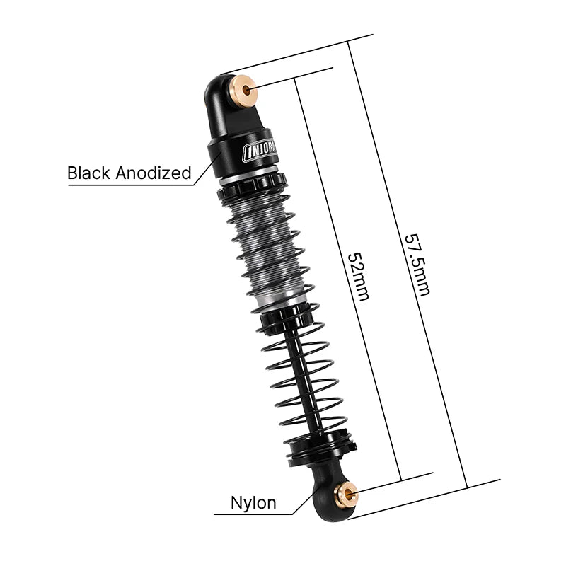 INJORA 52mm Big Bore Oil Shocks for 1/24 Axial AX24