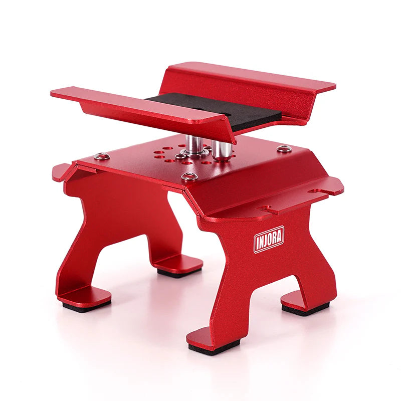 INJORA Aluminum RC Car Stand with Shock Holder for 1/24 1/18 RC Crawler