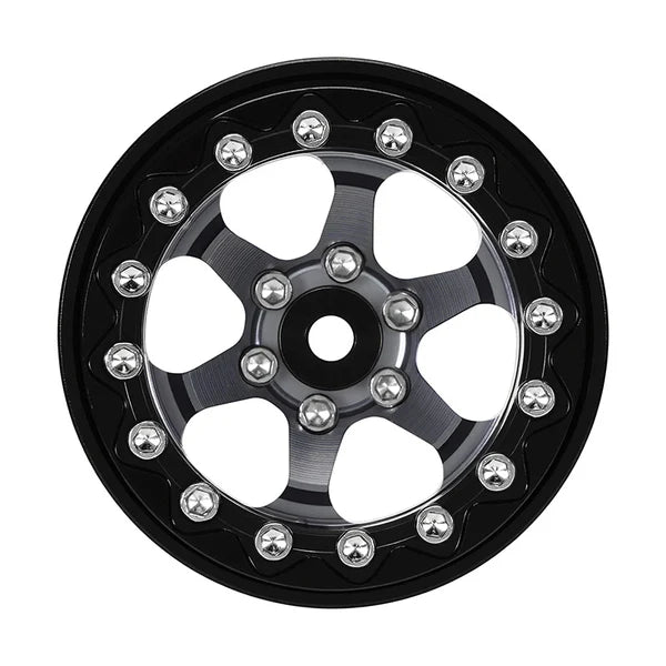 INJORA 1.3" -5.25mm Offset Aluminium Beadlock Wheels for 1/24 1/18 RC Crawler (W1313)