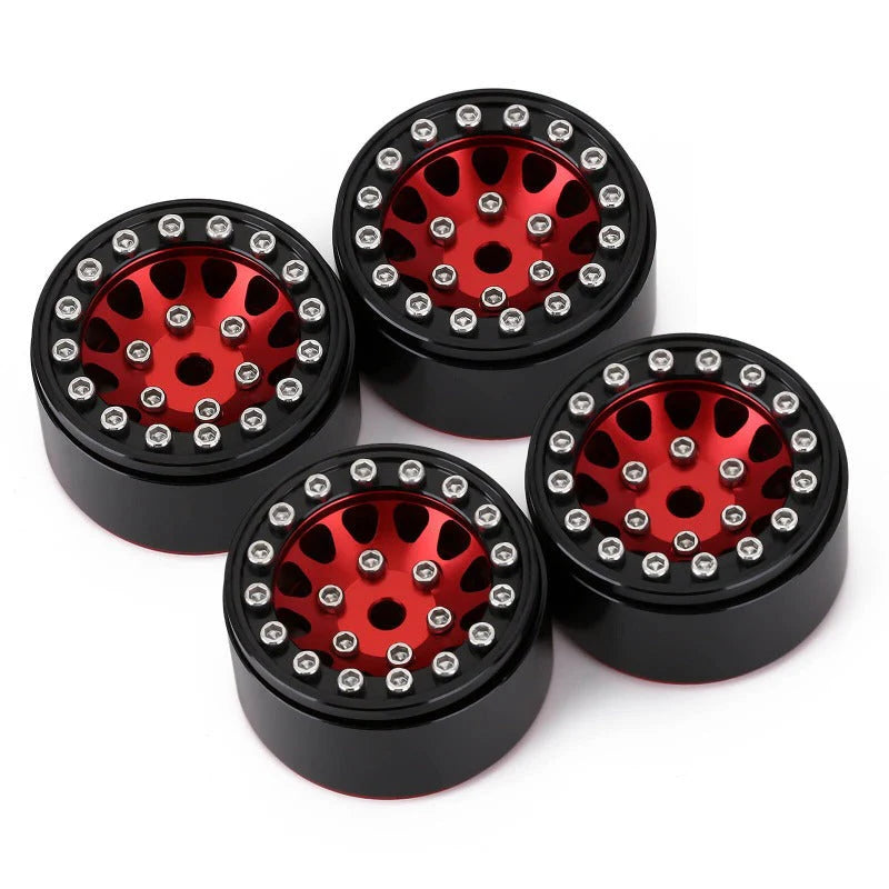 INJORA 1.0" 12-Spokes Beadlock Wheels for Micro Crawlers (W1049)