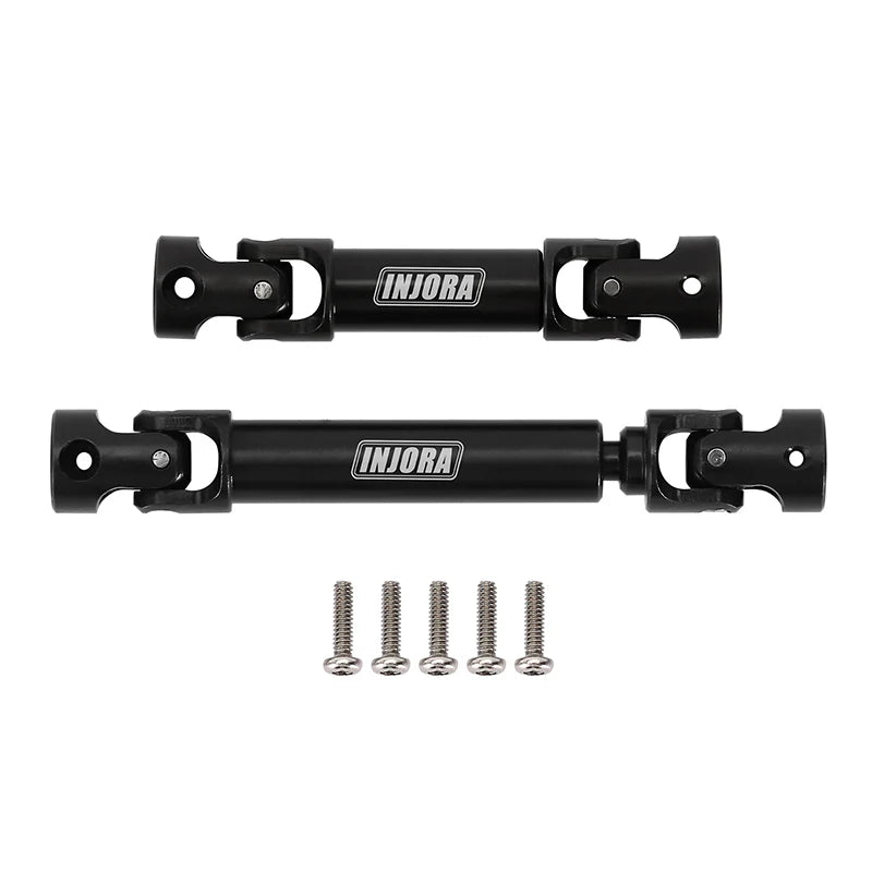 INJORA Black Hardened Steel Drive Shafts for 1/18 TRX4M Defender Bronco (4M-50BK)