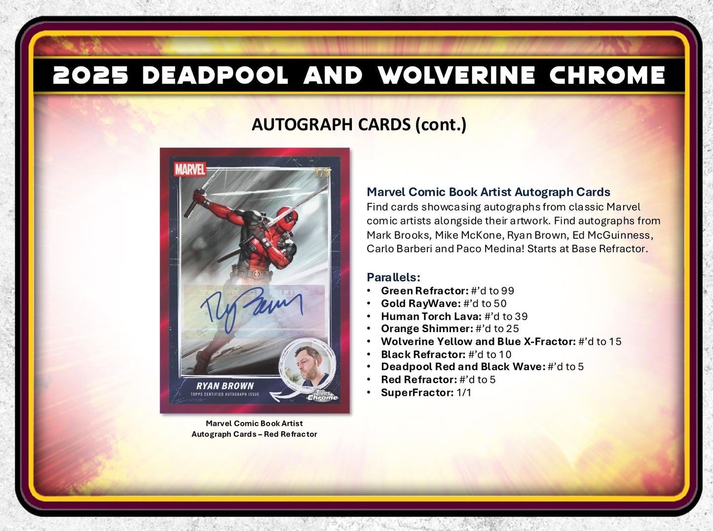 2025 Topps Chrome Marvel Deadpool Blaster Box