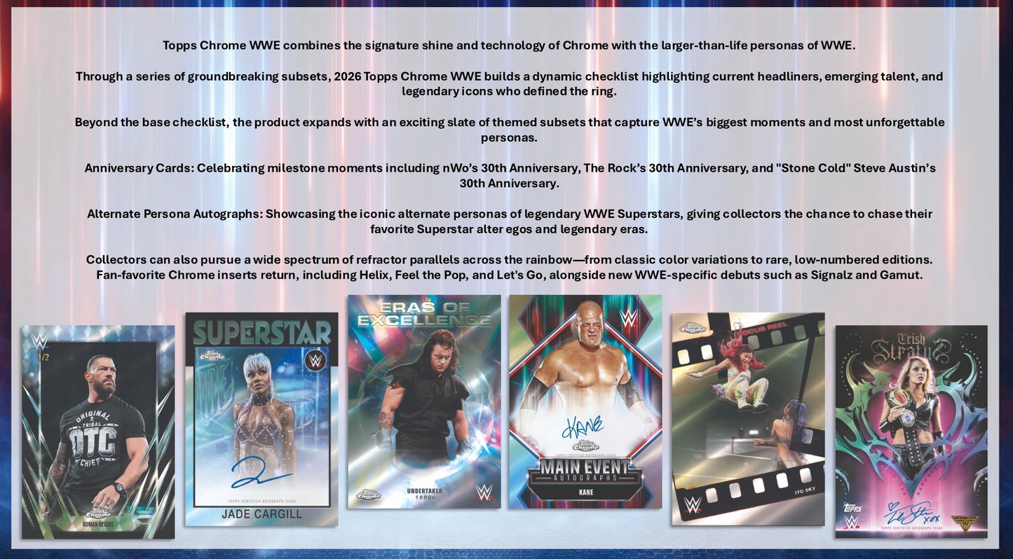 2026 Topps Chrome® WWE - Value Box