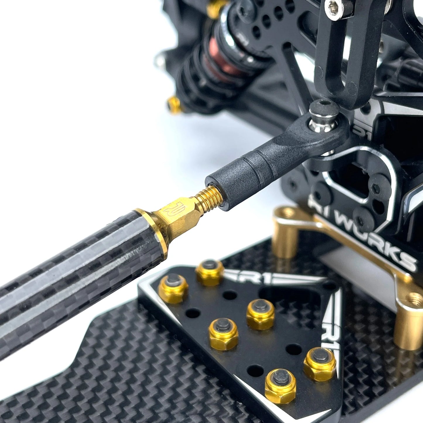 r1 Wurks DC1 Wheelie Bar Bracket, Drop Down