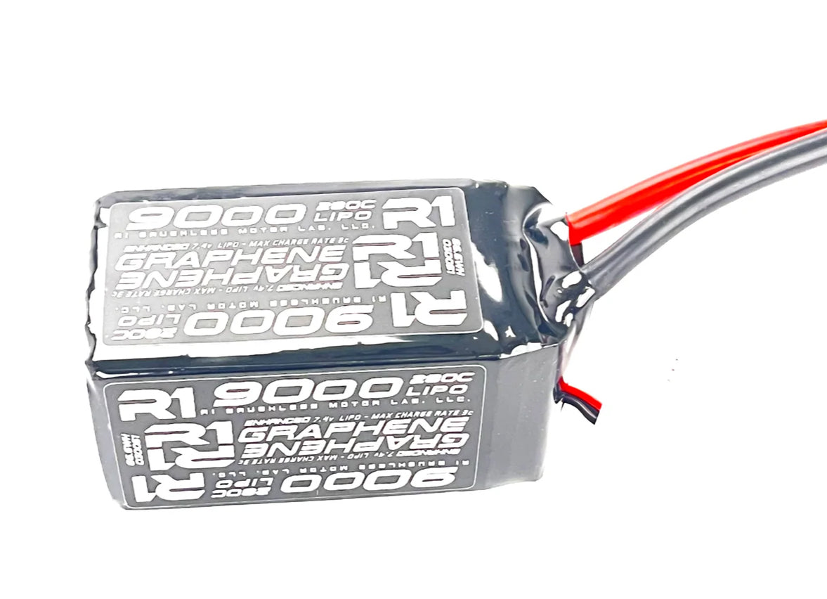 R1 Wurks 9000 mah 280c 2S Shorty soft case Battery for Drag Racing 6awg wire