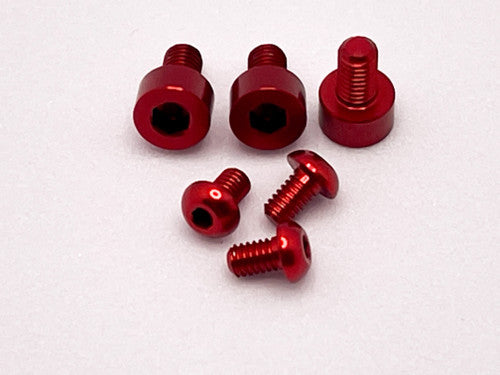 RC Speed Secrets GHOST / 4 POLE PERFORMANCE DRAG MOTOR SCREWS- 6 PCS RED