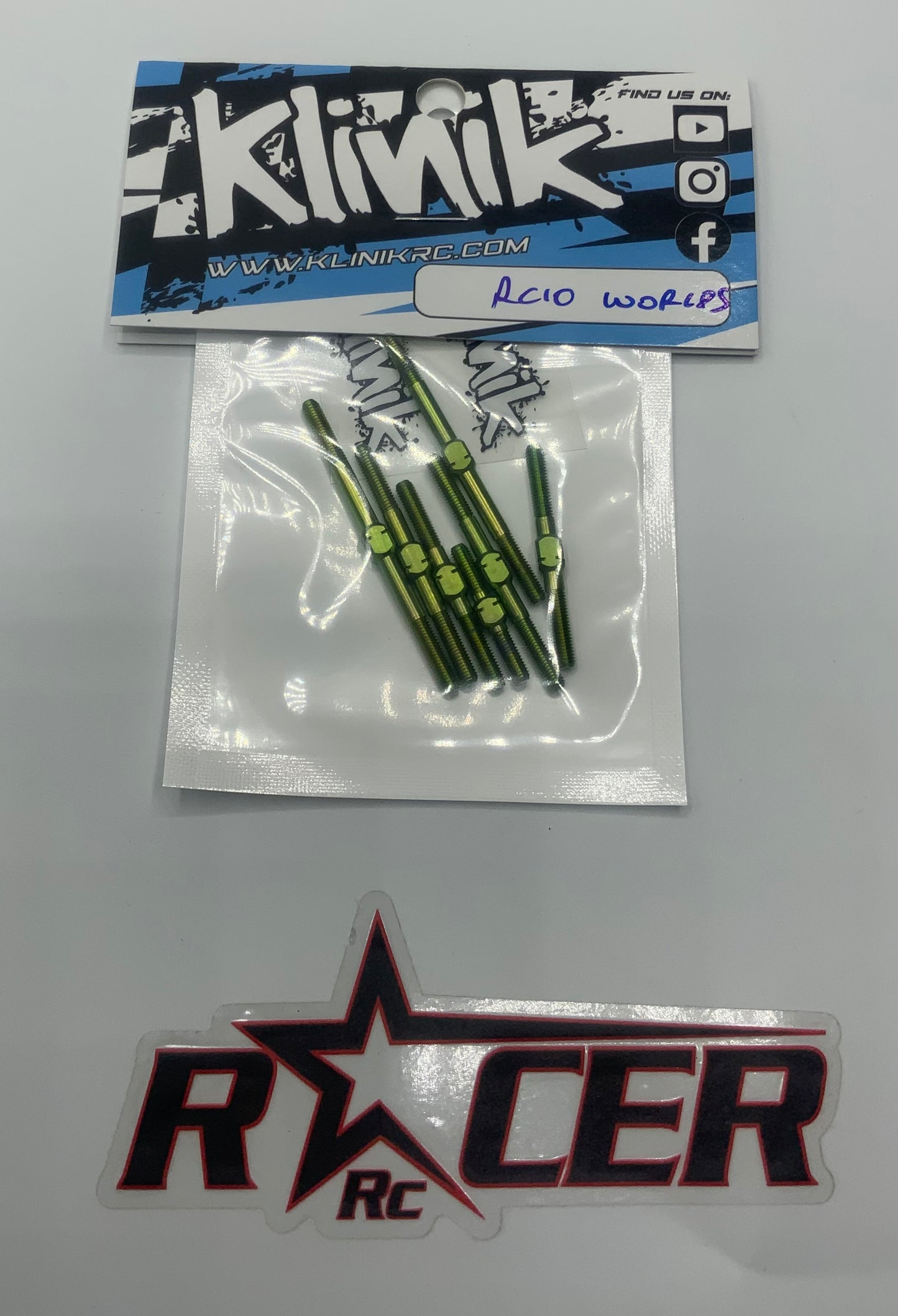 Klinik RC RC10 Gold Pan/Worlds Titanium Turnbuckle Set (7pcs) 3mm