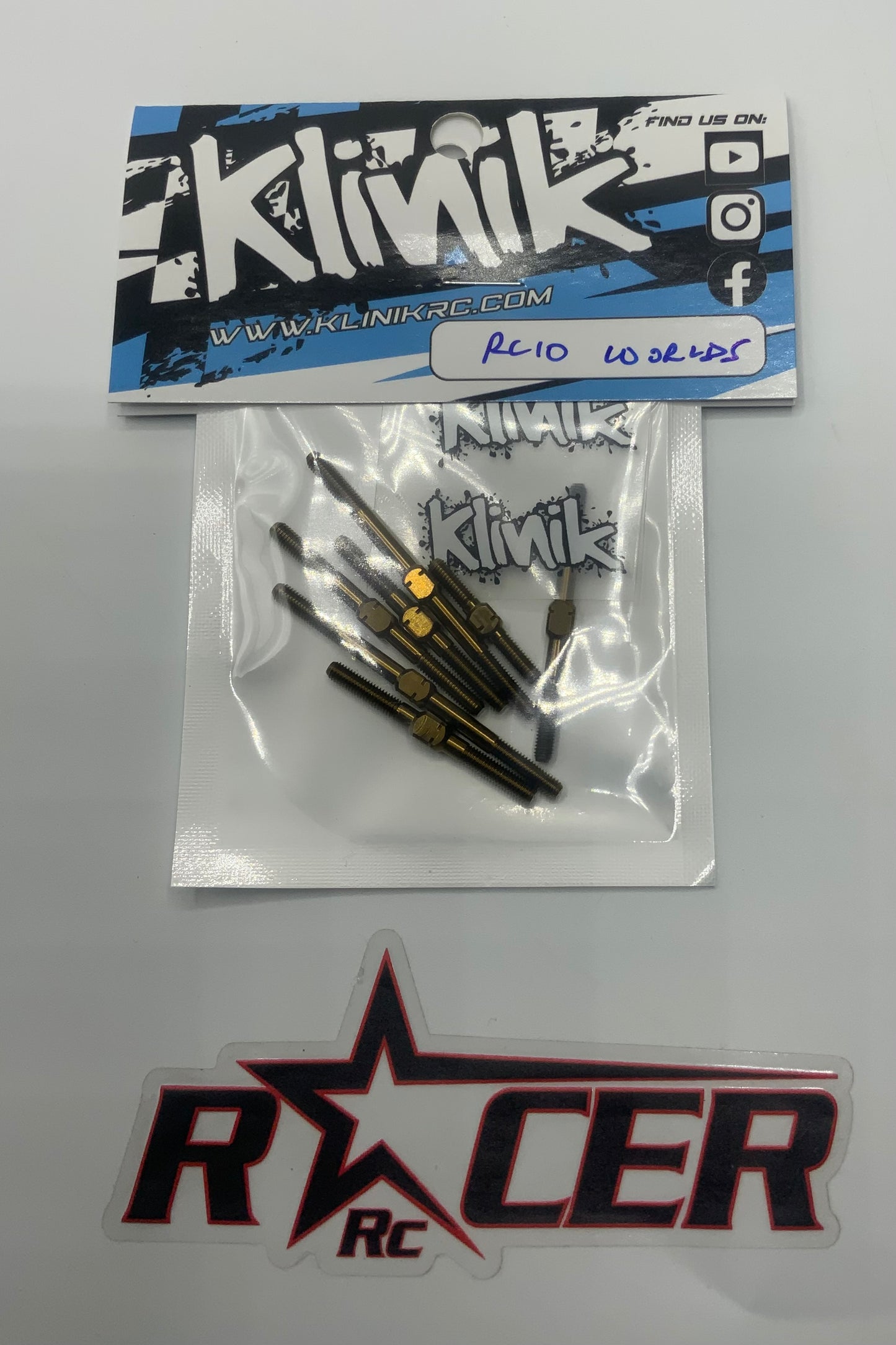 Klinik RC RC10 Gold Pan/Worlds Titanium Turnbuckle Set (7pcs) 3mm