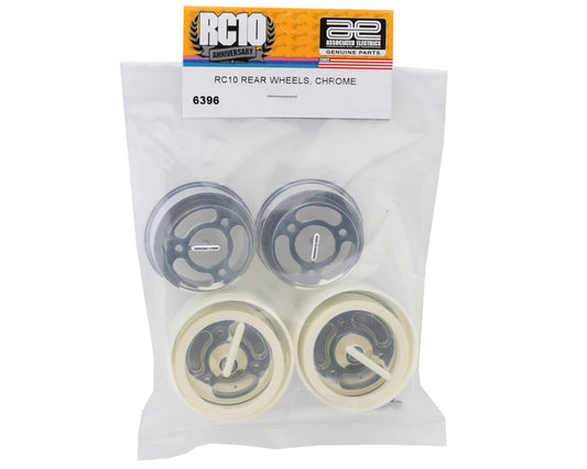 Team Associated RC10 Rear Wheels (Chrome) (2)