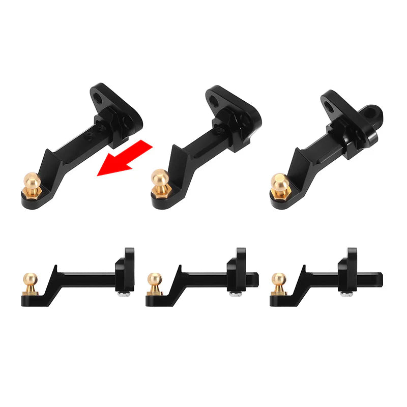 INJORA Adjustable Aluminum Trailer Tow Hitch With Brass Ball for 1/18 TRX4M