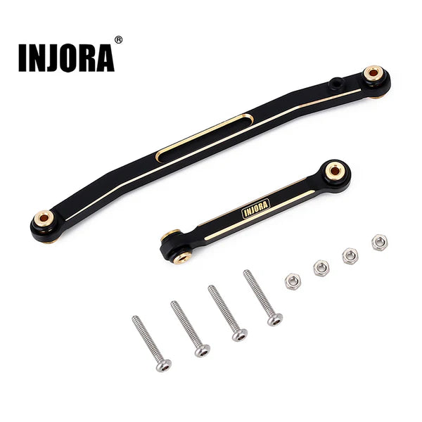 INJORA Black Coating Brass Steering Links for SCX24