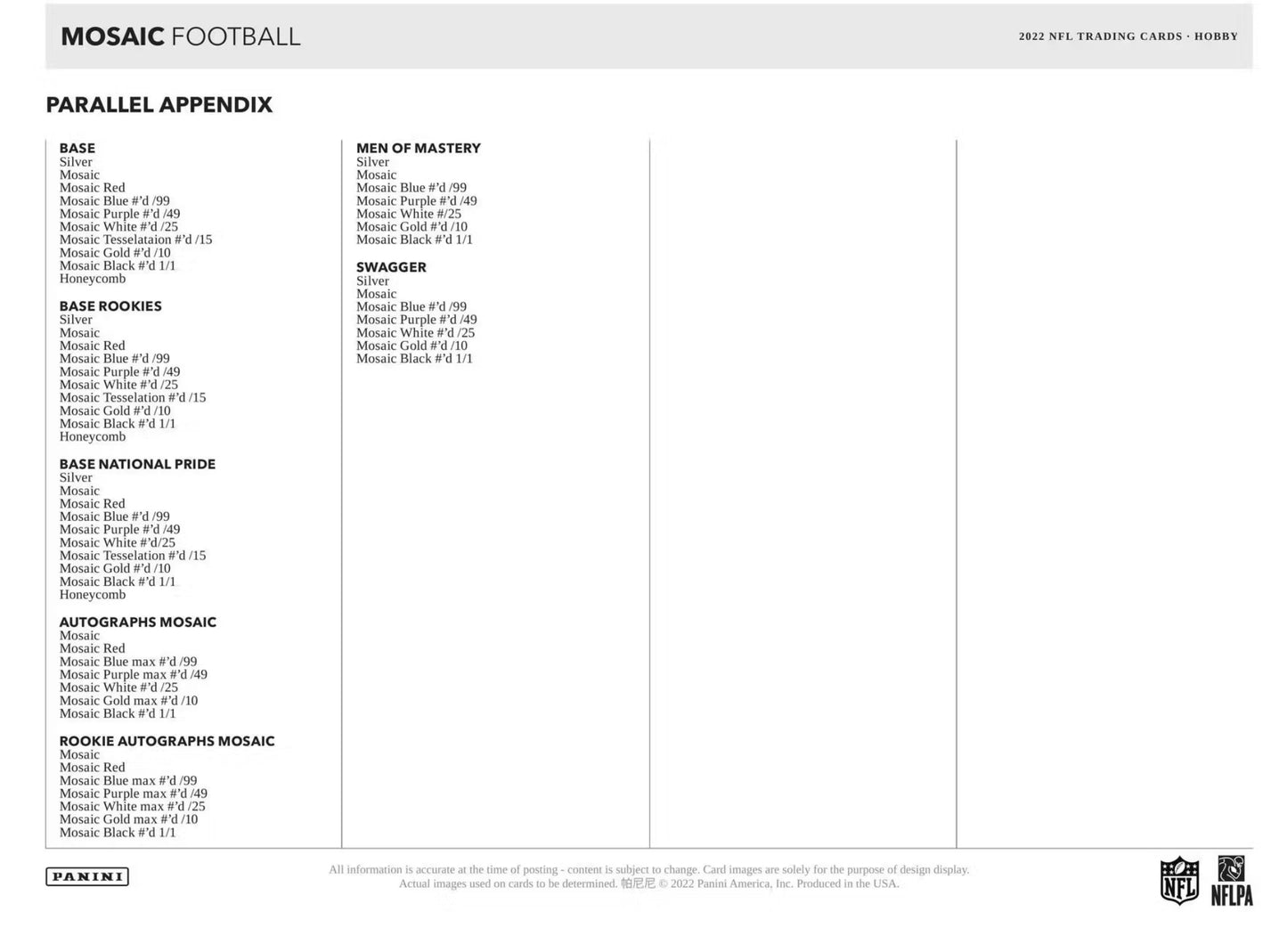 2022 Panini Mosaic Football Hobby Box