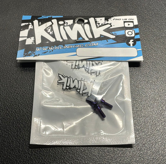 Klinik RC Titanium Servo Screws 12mm Purple