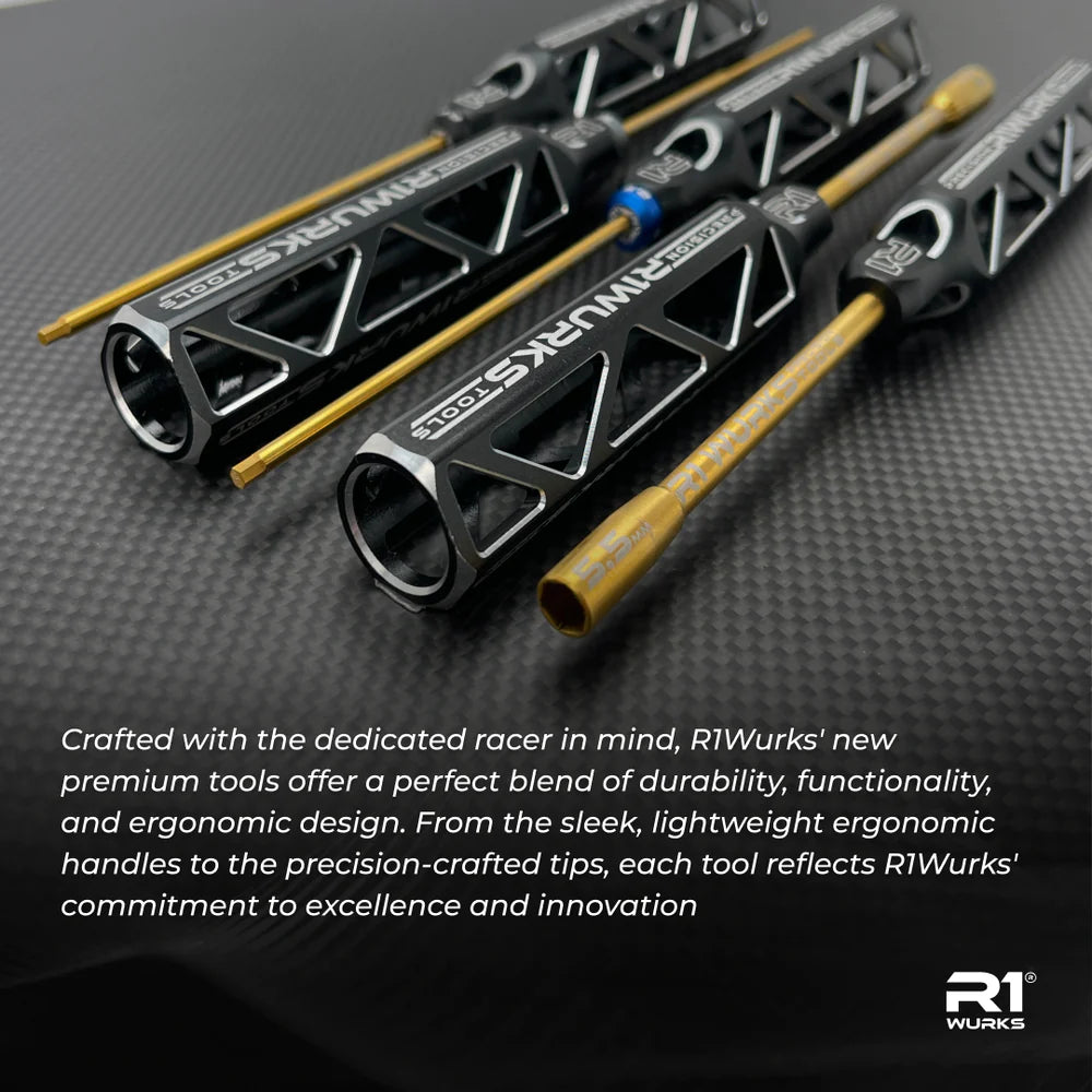 R1WURKS Premium Hex/Nut Driver Tool Set, Metric