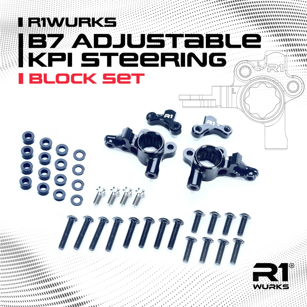 R1WURKS (B7 Series) Adjustable KPI Steering Block Set