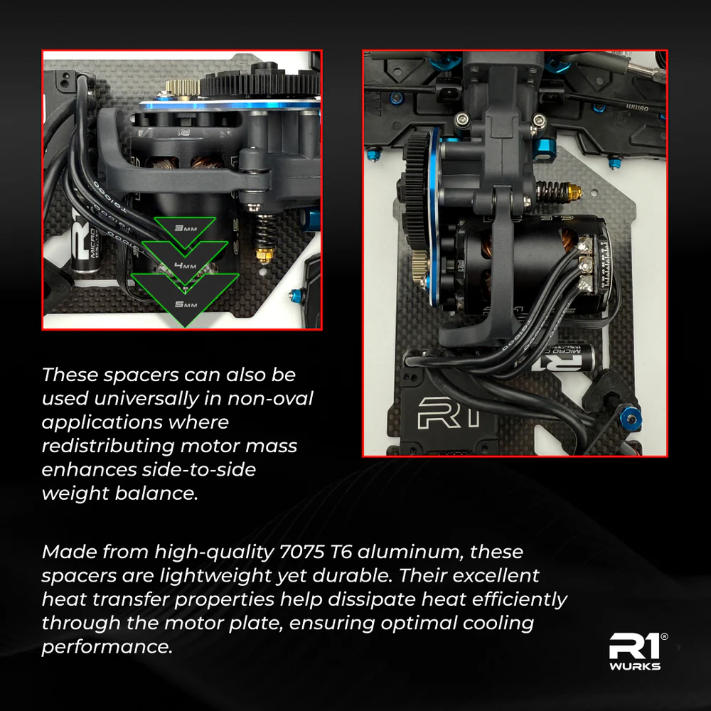 R1WURKS Motor Spacer, Aluminum