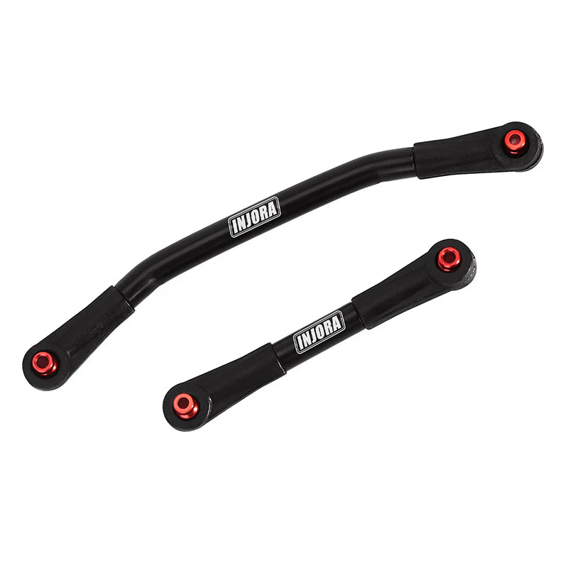 INJORA Stainless Steel Steering Link with Plastic Rod Ends for SCX24 AX24