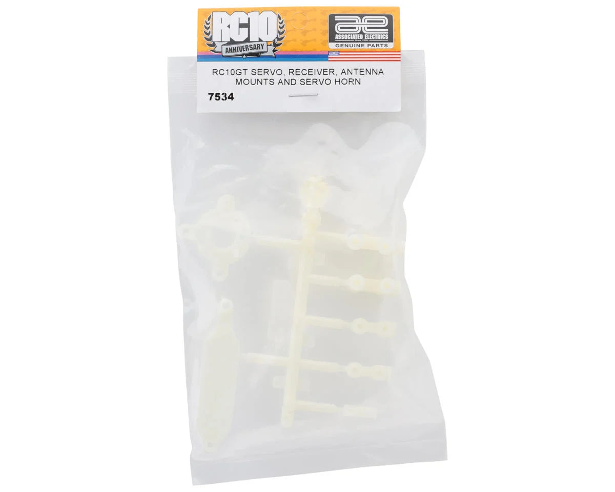 Team Associated RC10GT Servo/Receiver Mounts & Servo Horn