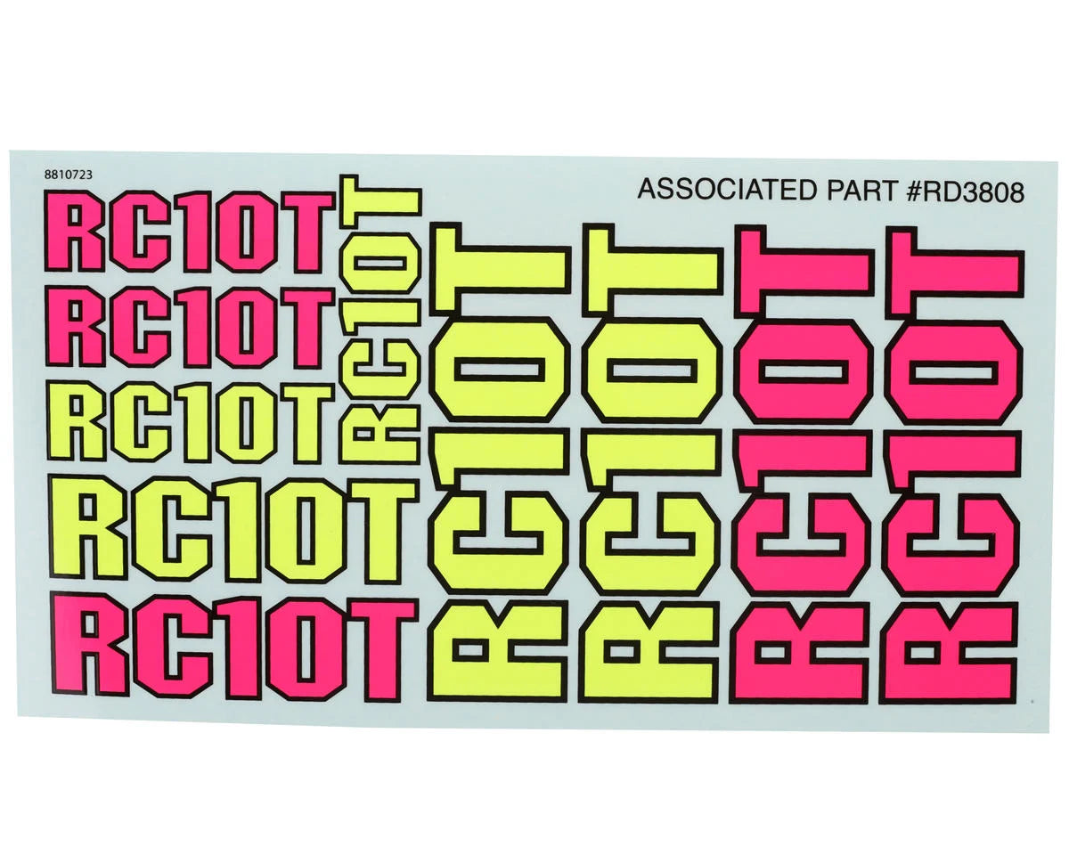 Team Associated RC10T Classic Decal Sheets (2)