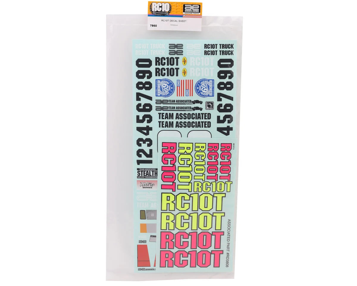 Team Associated RC10T Classic Decal Sheets (2)