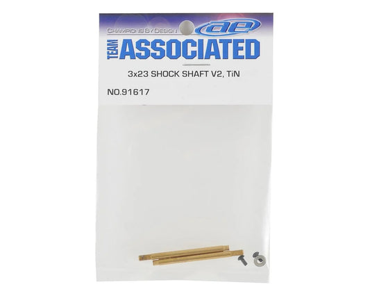Team Associated 3x23mm V2 Ti-Nitride Screw Mount Front Shock Shaft (2)
