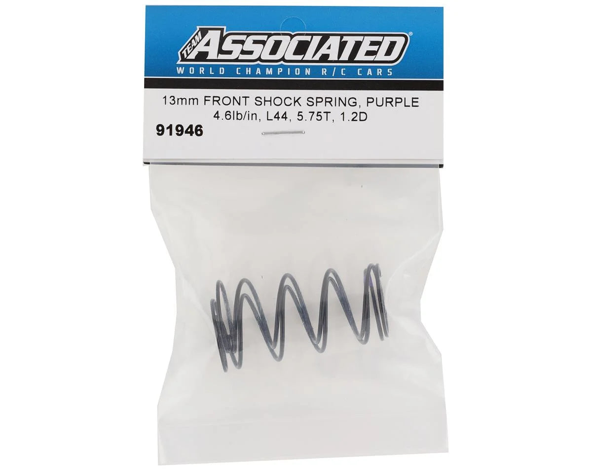 Team Associated 13mm Front Shock Spring (Purple/4.6lbs) (44mm)