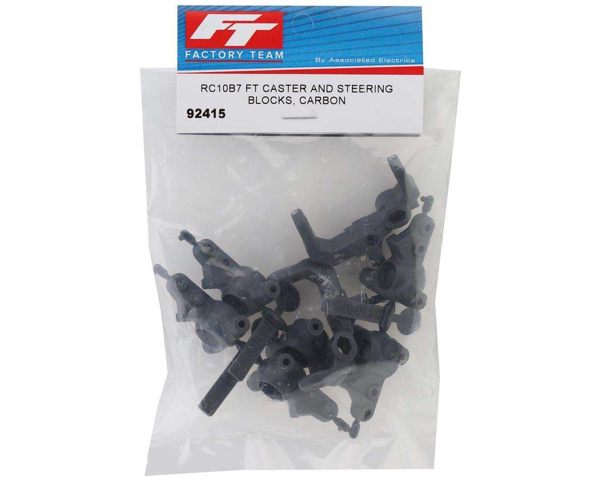 Team Associated RC10B7 Factory Team Caster & Steering Blocks (Carbon)