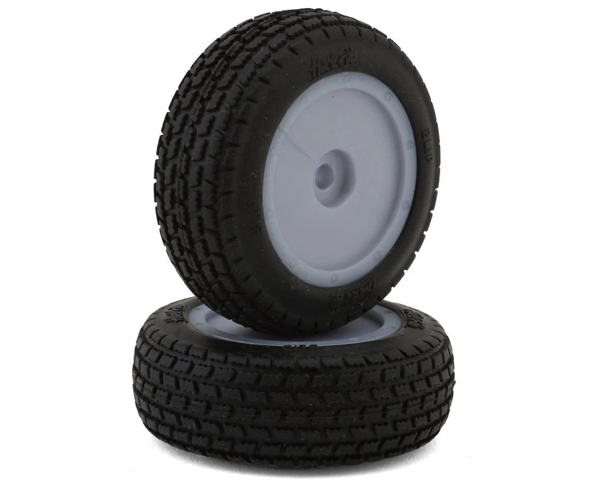 HackFab Losi Mini-B Blip Pre-Mounted Mini Front Oval Tires (Super Soft) (Black) (2)
