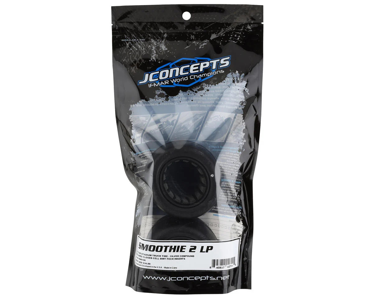 JConcepts Smoothie 2 LP 2.2" Slick Truck Tires (2) (Silver)