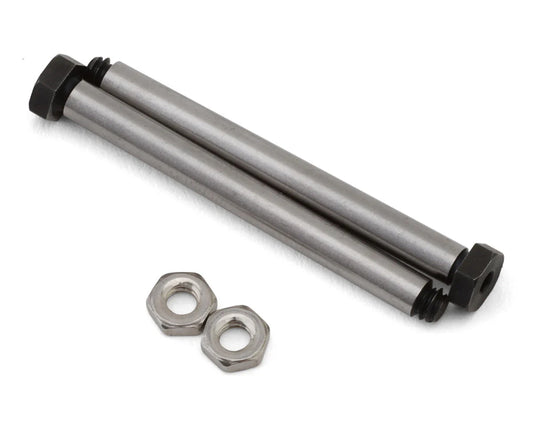 Koswork RC10 34.8mm Hardened Steel Rear Outer Hinge Pin (2) w/Low Profile Nuts