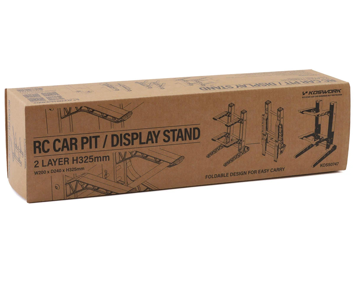 Koswork 2 Layer 1/10 Car Display Stand (200x240x325mm) W/Carrying Bag