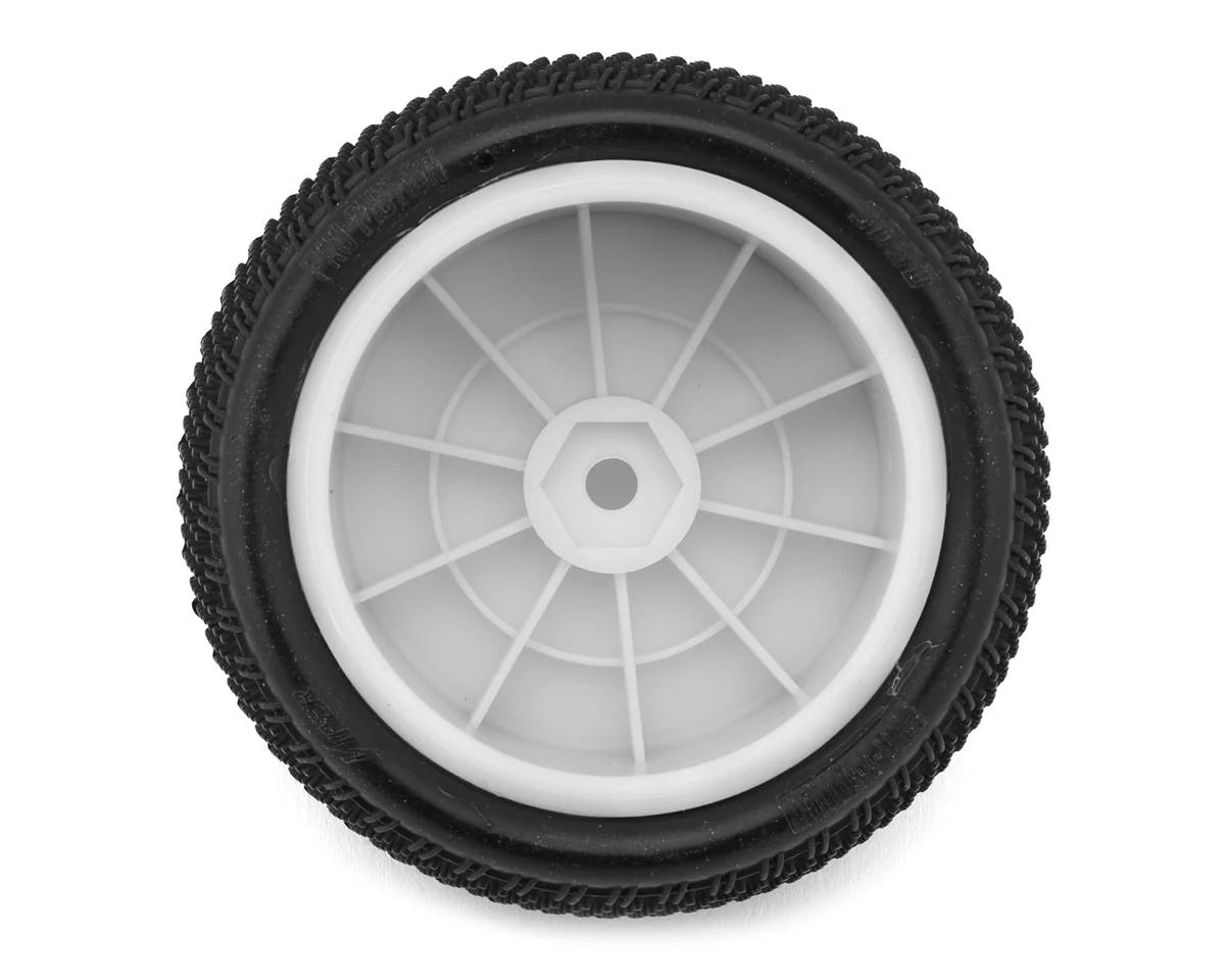 Pro-Motion Viper 2.2" Rear LP Carpet 1/10 Pre-Mount Buggy Tire (White) (2) (C3 Green/Medium)