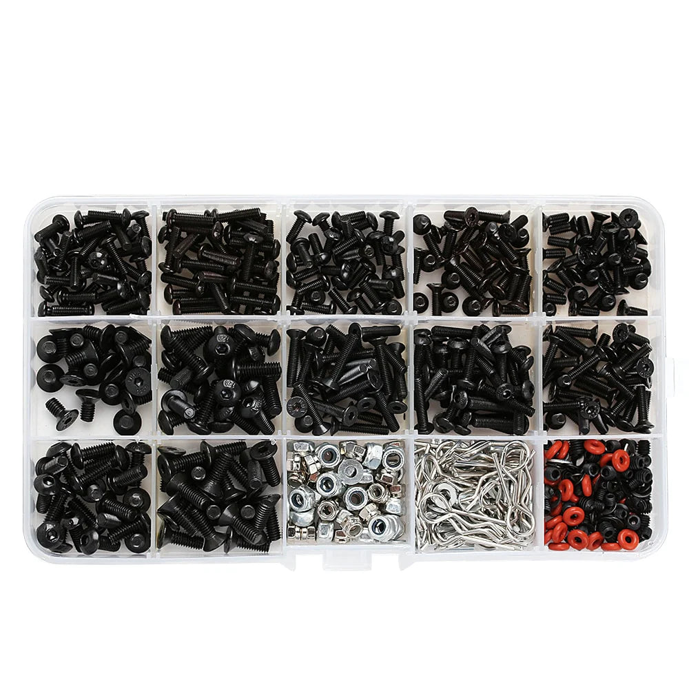 INJORA M3 M4 Metal Screws Nuts Box for 1/10 RC Crawler