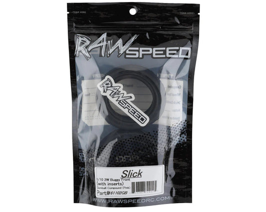 Raw Speed RC Slick 2.2" 1/10 2WD Front Buggy Tires (2) (Gumball (Pink)) w/Foam Inserts