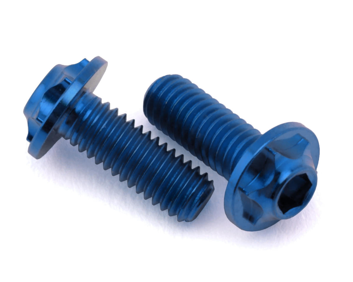 eXcelerate 3x8mm Low Profile Titanium Motor Screws (Blue) (2)