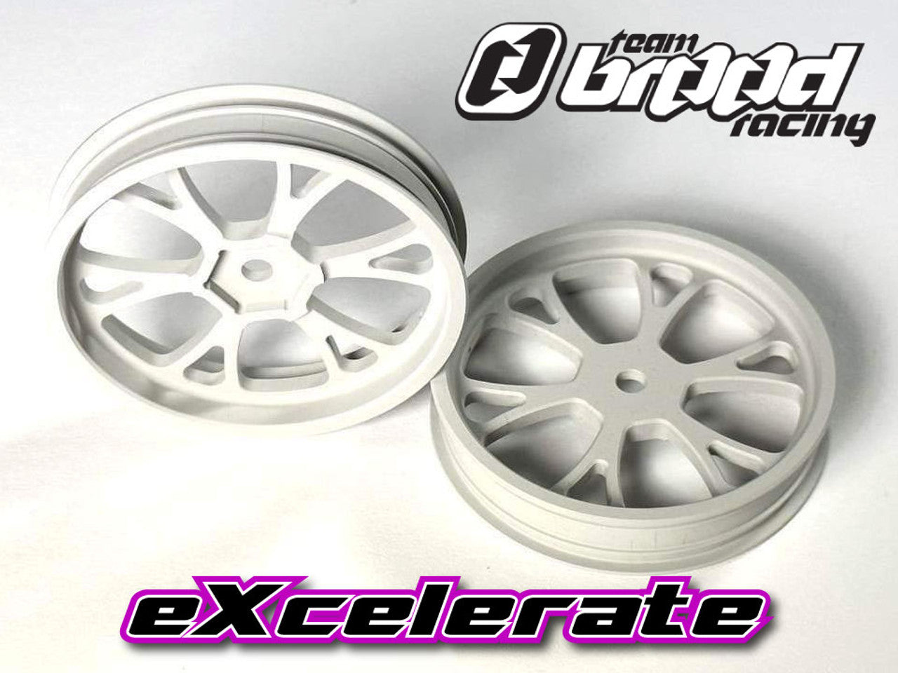 Team Brood B-Mag Super-V Magnesium Front Rims - White