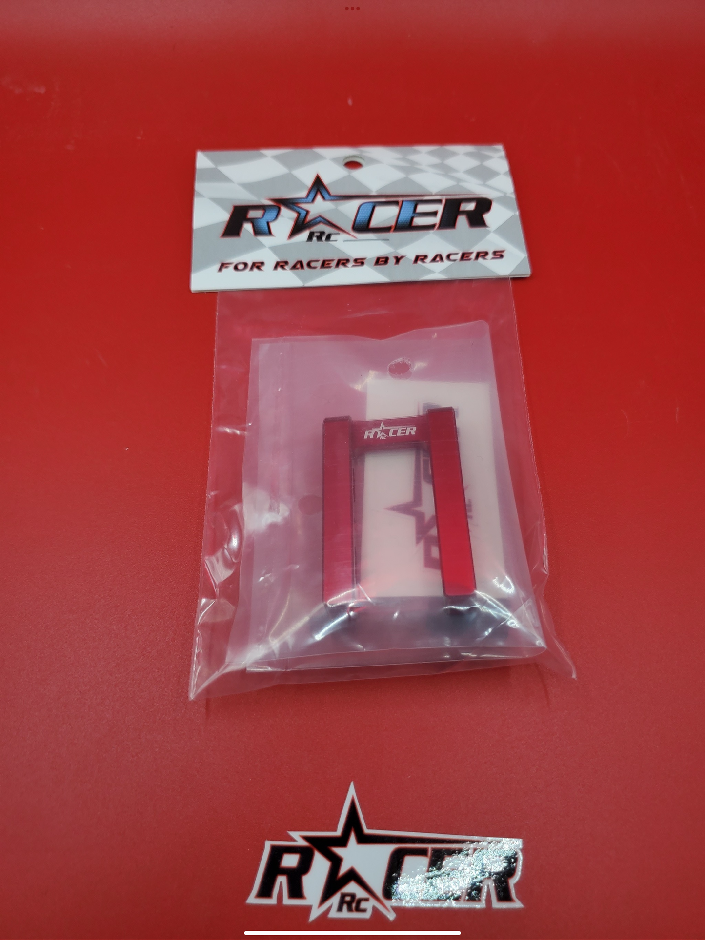 Racer RC R1 DC1 One Piece Aluminum Wheelie Bar Wheel Mount now with Aluminum adapters