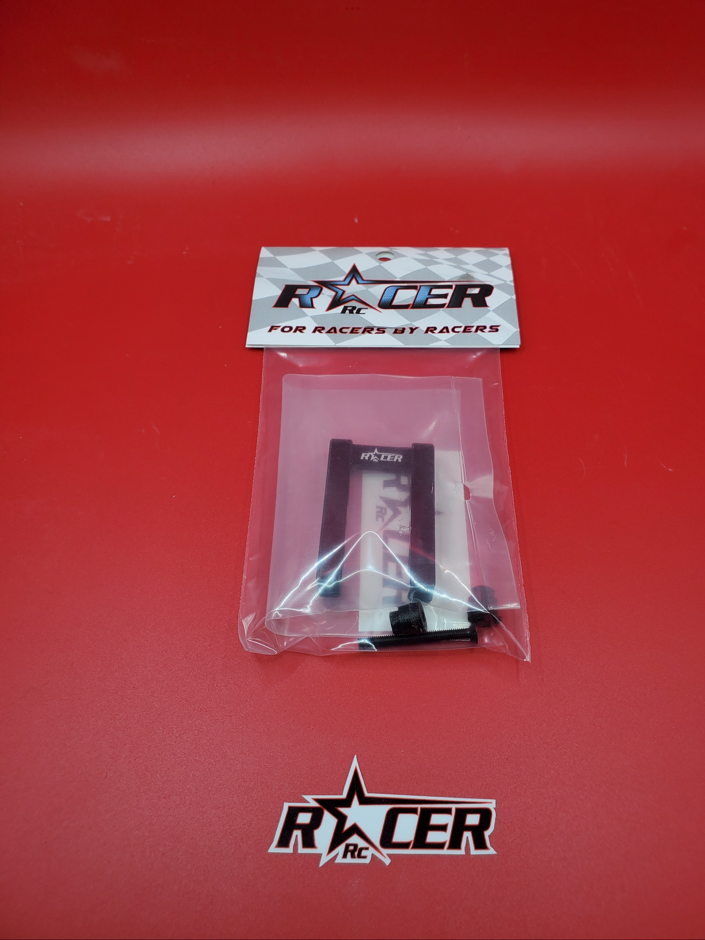 Racer RC R1 DC1 One Piece Aluminum Wheelie Bar Wheel Mount now with Aluminum adapters