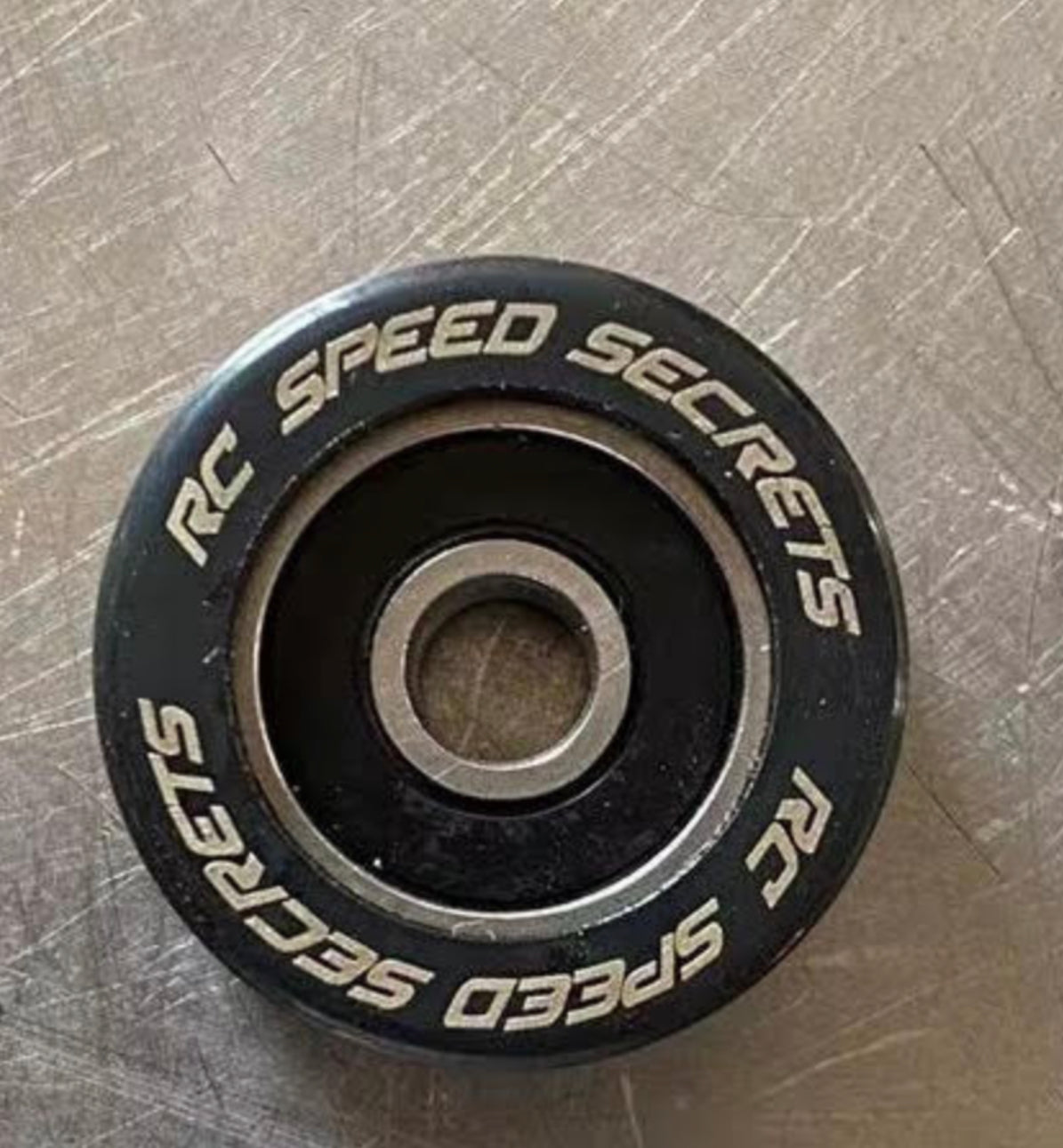 RC Speed Secrets BLACK MAMBA WHEELIE BAR WHEELS WITH INSERTS- PAIR