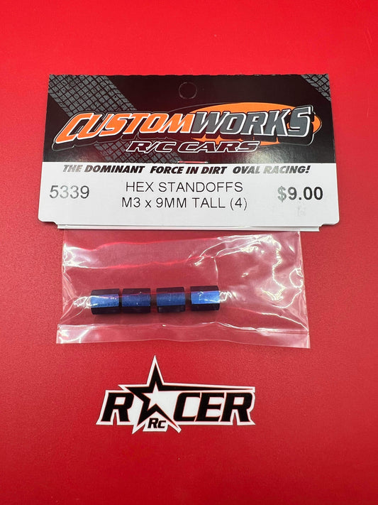 Custom Works PATRIOT HEX STANDOFFS M3 x 9MM TALL (4)