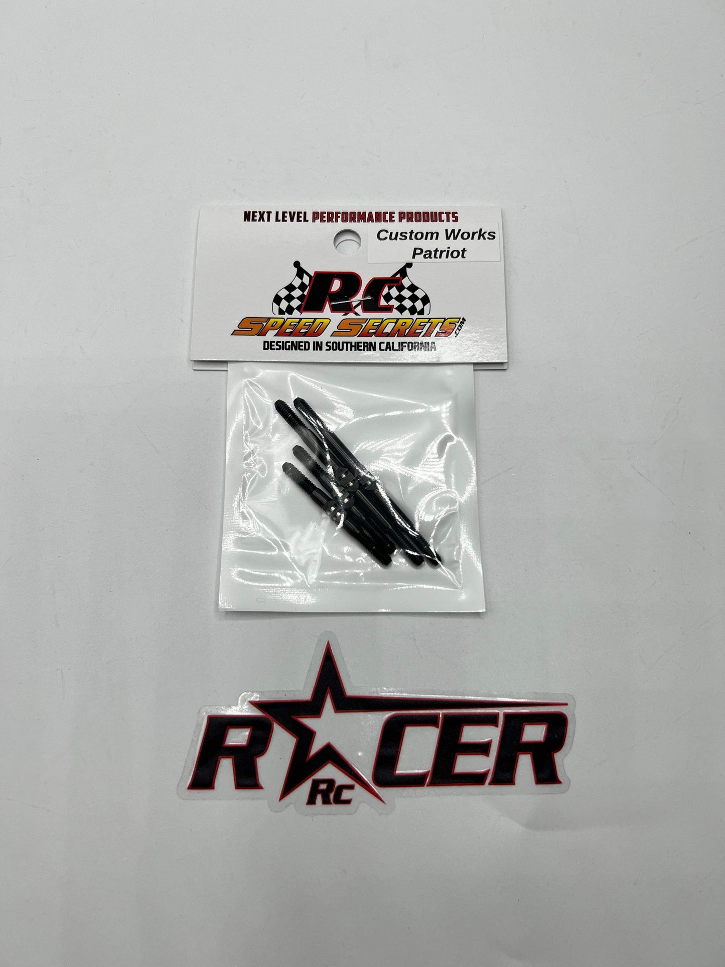 RC SPEED SECRETS CUSTOM WORKS PATRIOT SMOOTH BODY MOUNT TURNBUCKLES- FRONT/REAR 4PCS