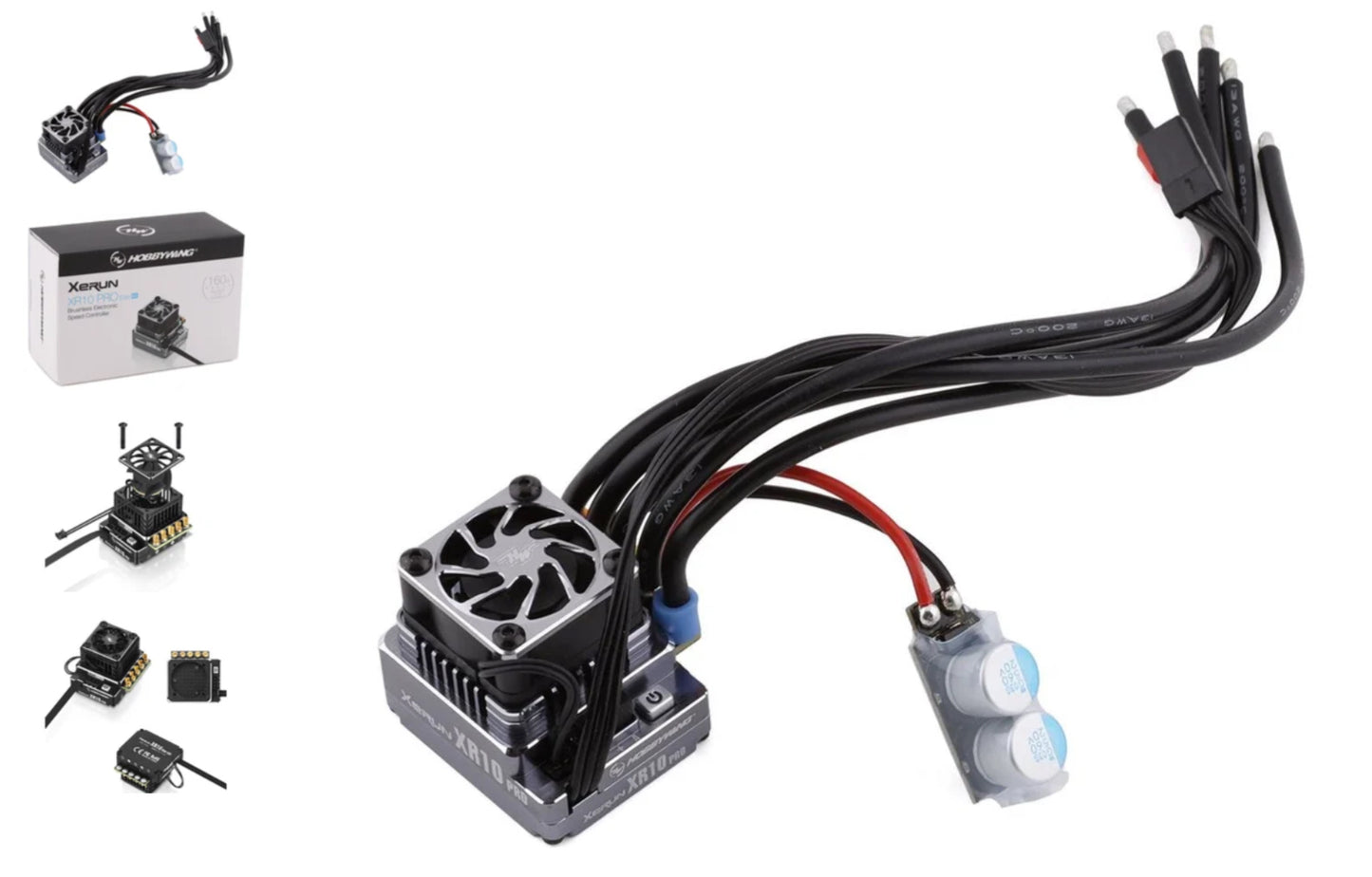 Hobbywing Xerun XR10 Pro G2S Elite 160A Sensored Brushless ESC (Midnight Silver)