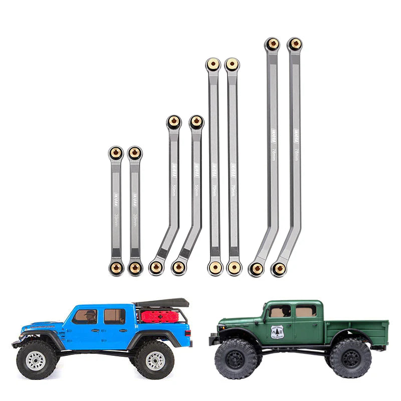 INJORA 8PCS Aluminum High Clearance 4 Links Kit for Axial SCX24 Gladiator Power Wagon