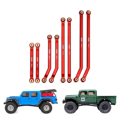 INJORA 8PCS Aluminum High Clearance 4 Links Kit for Axial SCX24 Gladiator Power Wagon