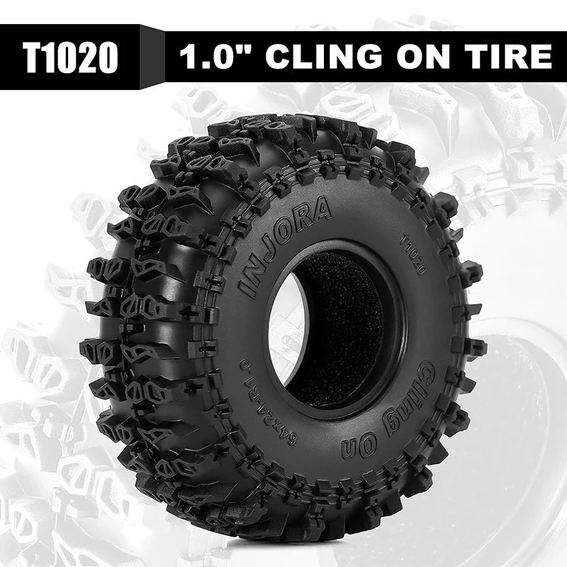 INJORA 1.0" 64*24mm Cling On Tires (T1020)